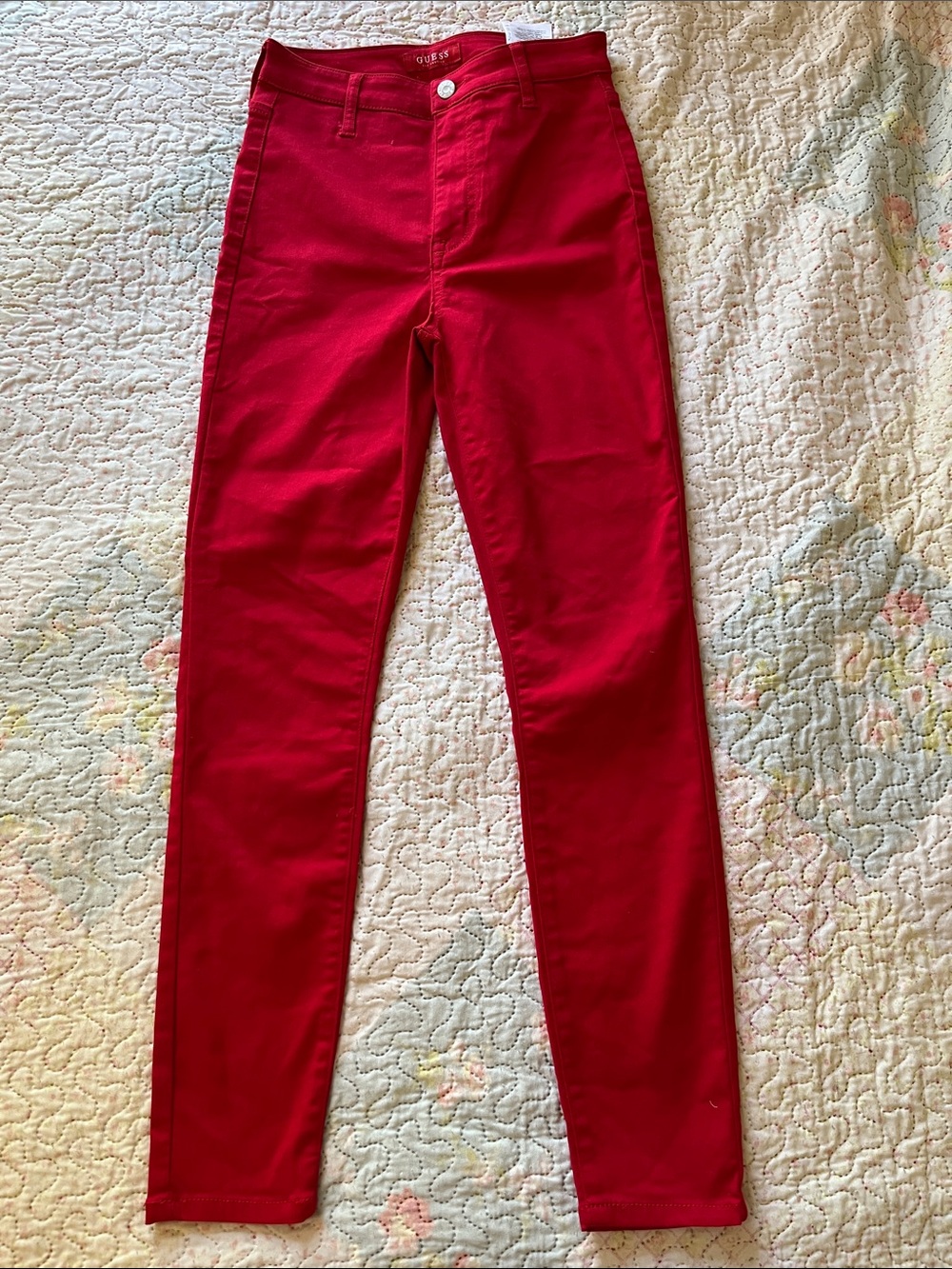 Guess Bright Red Skinny Jeans